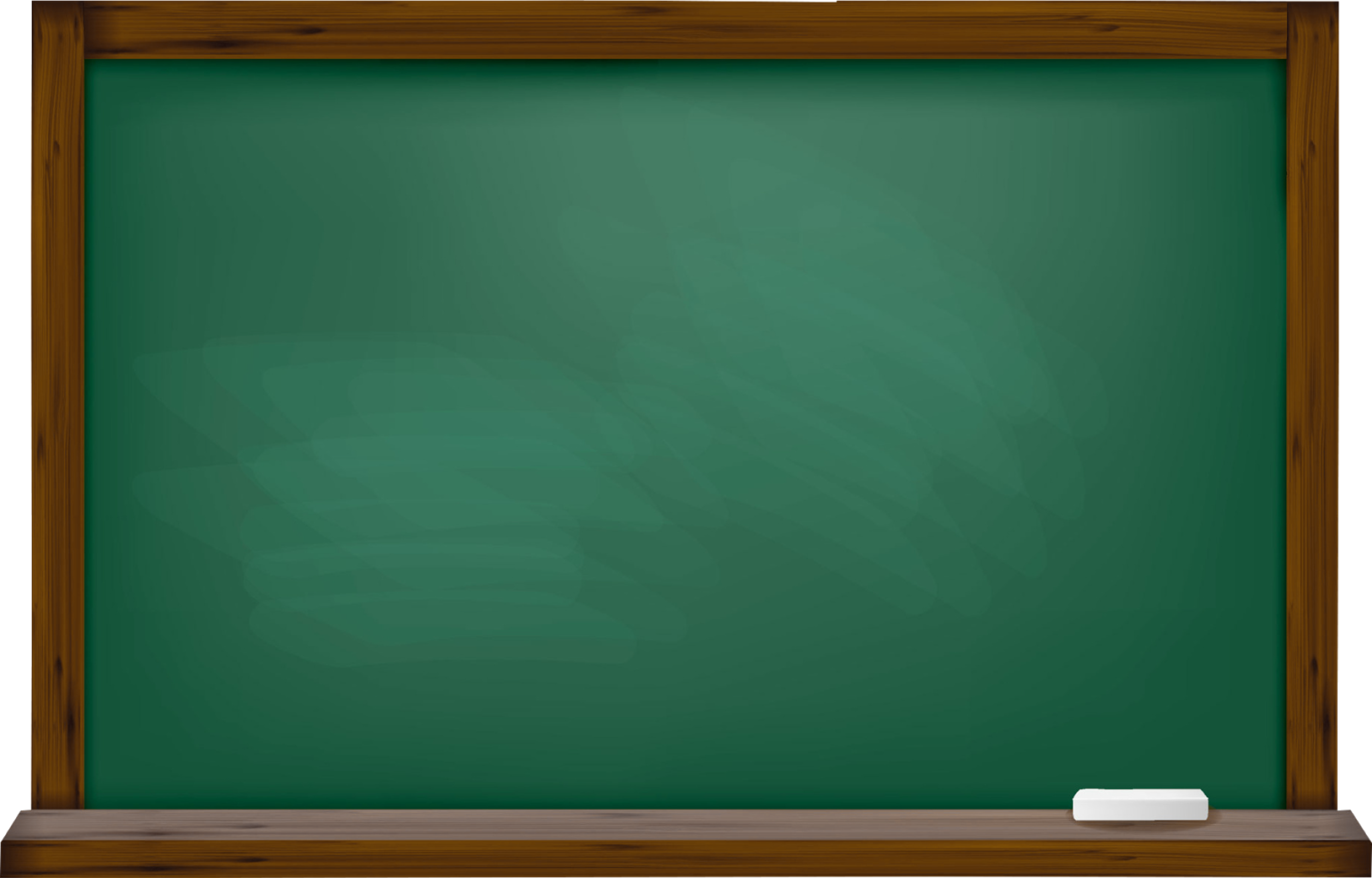 Hintergrundbild eine Tafel mit gr&uuml;ner Fl&auml;che und braunem Holzrahmen, rechts unten auf der ablage der Tafel befindet sich ein St&uuml;ck wei&szlig;e Kreide
