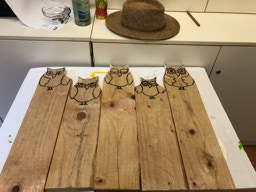 Vorbereitung Gartenzaun eulen